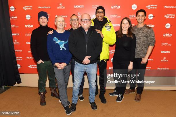 Randy Barbato, Fenton Bailey, John Cooper, Tom Campbell, RuPaul, Pamela Post, and Tim Palazzola attend the 2018 Sundance Film Festival RuPaul's Drag...