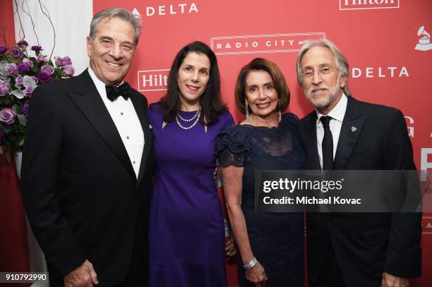 Paul Pelosi, Alexandra Pelosi, U.S. House of Representatives Minority Leader Nancy Pelosi, and Recording Academy and MusiCares President and CEO Neil...