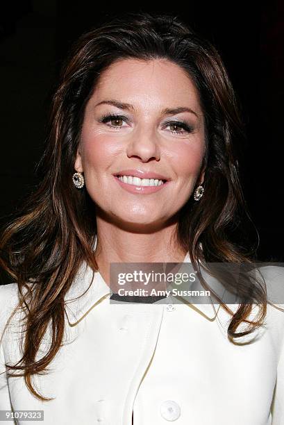 Singer Shania Twain attends the 4th Important Dinner for Women hosted by HM Queen Rania Al Abdullah, Wendy Murdoch and Indra Nooyi at Cipriani 42nd...