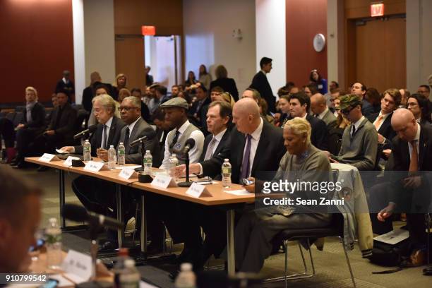 President and CEO, Recording Academy, Board Chair, GRAMMY Museum® Neil Portnow, Booker Jones, Aloe Blacc, Tom Douglas, Mike Clink, and Dionne Warwick...