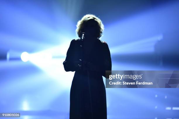 Recording artist Alison Krauss performs onstage during MusiCares Person of the Year honoring Fleetwood Mac at Radio City Music Hall on January 26,...