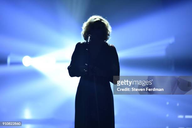 Recording artist Alison Krauss performs onstage during MusiCares Person of the Year honoring Fleetwood Mac at Radio City Music Hall on January 26,...