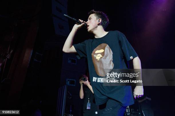 Jacob Sartorius performs in support of his The Left Me Hanging Tour at The Fillmore on January 26, 2018 in Detroit, Michigan.