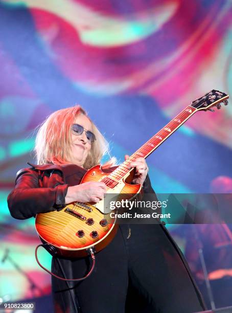 Melissa Etheridge performs onstage at The 2018 NAMM Show at Anaheim Convention Center on January 26, 2018 in Anaheim, California.