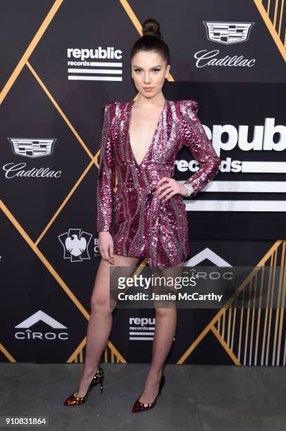 Maya Henry attends Republic Records Celebrates the GRAMMY Awards in Partnership with Cadillac, Ciroc and Barclays Center at Cadillac House on January...