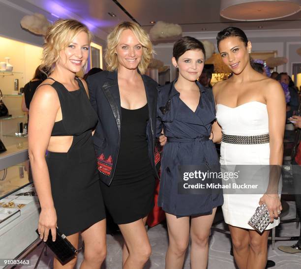 Actress Kate Capshaw, model Amber Valletta, actress Ginnifer Goodwin and actress Paula Patton arrives at the Judith Leiber Boutique Opening on Rodeo...