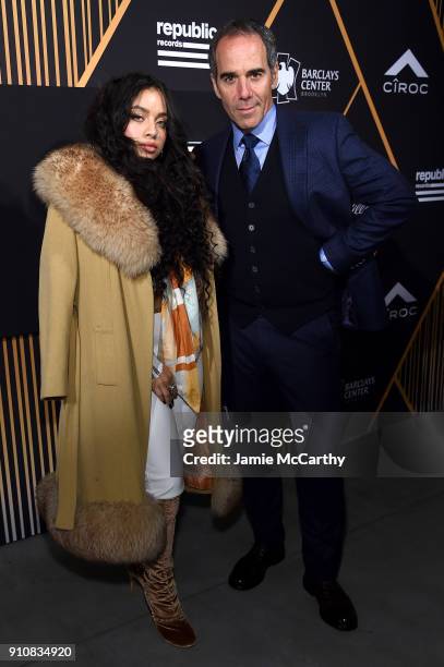 Musician Kiana Lede and Republic Records Chairman, CEO, and Co-Founder Monte Lipman attend Republic Records Celebrates the GRAMMY Awards in...