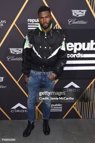 Actor Broderick Hunter attends Republic Records Celebrates the GRAMMY Awards in Partnership with Cadillac, Ciroc and Barclays Center at Cadillac...