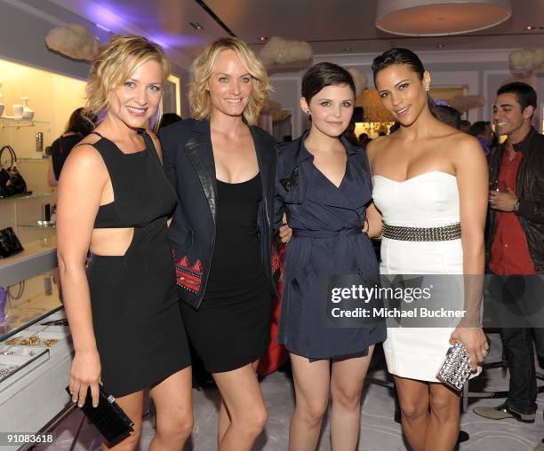 Actress Kate Capshaw, model Amber Valletta, actress Ginnifer Goodwin and actress Paula Patton arrives at the Judith Leiber Boutique Opening on Rodeo...