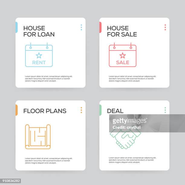 immobilien-infografik design-vorlage - real estate brochure designs stock-grafiken, -clipart, -cartoons und -symbole