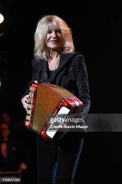 Honoree Christine McVie of Fleetwood Mac performs onstage during MusiCares Person of the Year honoring Fleetwood Mac at Radio City Music Hall on...