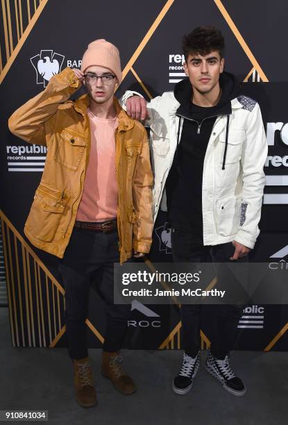 Jack Johnson and Jack Gilinsky of Jack & Jack attend Republic Records Celebrates the GRAMMY Awards in Partnership with Cadillac, Ciroc and Barclays...
