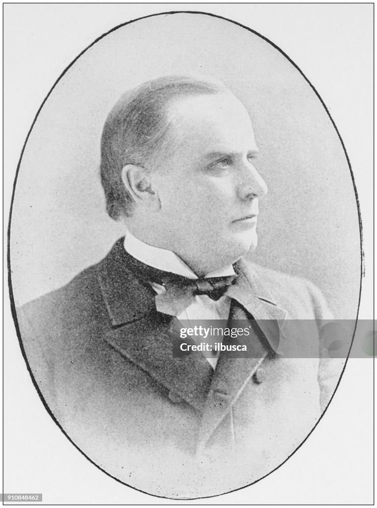 Antique photo de personnalités du monde : William McKinley
