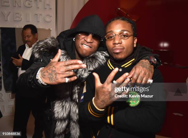 Co-Founder of Cash Money Records and rapper Birdman and rapper Jacquees attend Republic Records Celebrates the GRAMMY Awards in Partnership with...