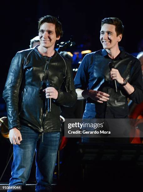 James Phelps and Oliver Phelps attend the annual 'A Celebration of Harry Potter' at Universal Orlando on January 26, 2018 in Orlando, Florida.