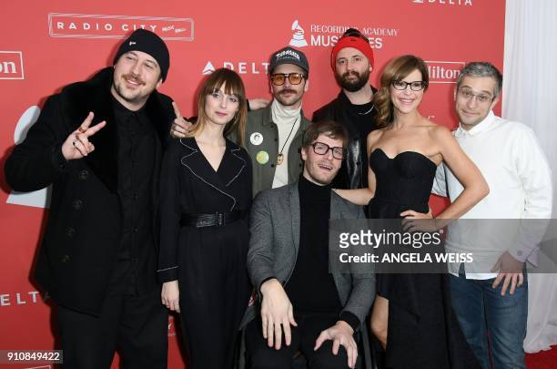 The band Portugal.The Man arrives for the 2018 MusiCares Person Of The Year gala at Radio City Music Hall in New York on January 26, 2018. The 2018...