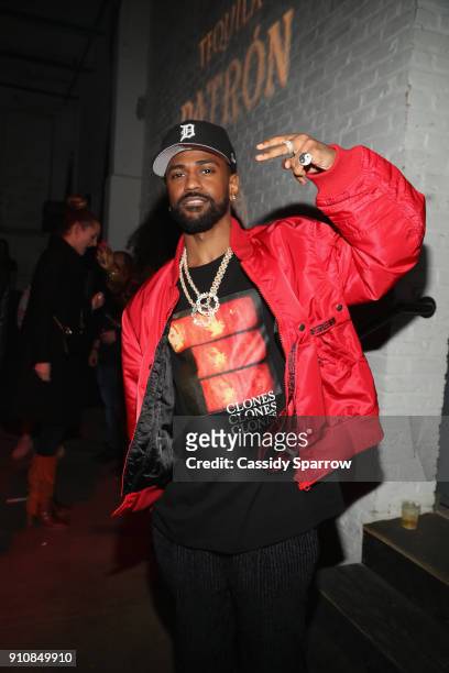 Big Sean attends the Def Jam's Pre-GRAMMY Celebration Presented by Patron Tequila with Parajumpers, Puma, Saucey and Heineken at the Garage on...