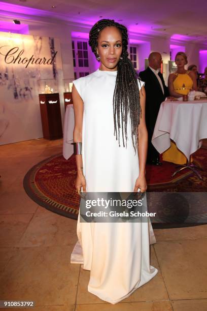 Milka Loff Fernandes during the Semper Opera Ball 2018 reception at Hotel Taschenbergpalais near Semperoper on January 26, 2018 in Dresden, Germany.