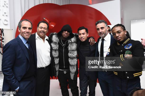 Monte Lipman, a guest, Birdman, Nathan Tan, Avery Lipman and Jacquees attend Republic Records Celebrates the GRAMMY Awards in Partnership with...