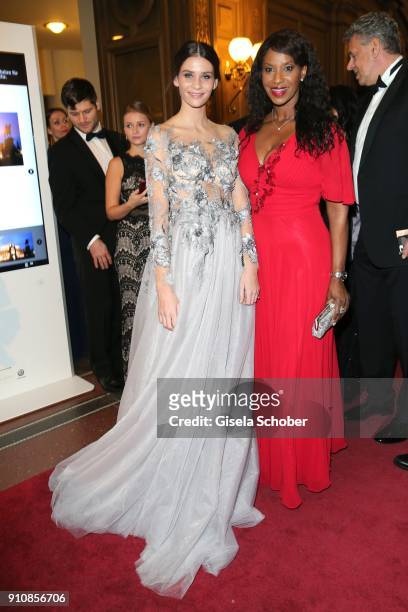 Betty Taube and Liz Baffoe during the Semper Opera Ball 2018 at Semperoper on January 26, 2018 in Dresden, Germany.