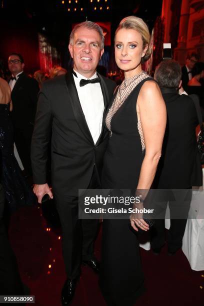 Carsten Spohr. CEP of Lufthansa AG and his wife Vivian Spohr during the Semper Opera Ball 2018 at Semperoper on January 26, 2018 in Dresden, Germany.