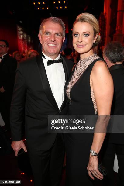 Carsten Spohr. CEP of Lufthansa AG and his wife Vivian Spohr during the Semper Opera Ball 2018 at Semperoper on January 26, 2018 in Dresden, Germany.