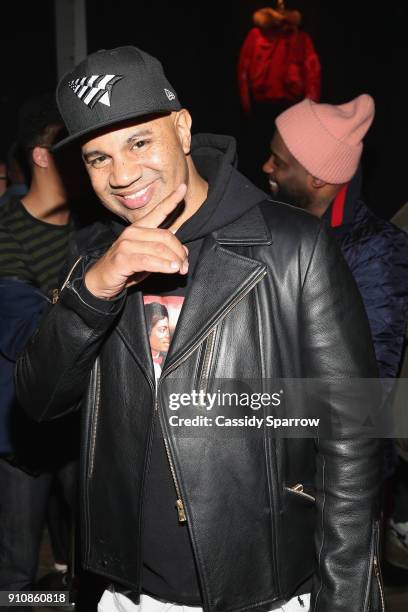 Lenny Santiago attends the Def Jam's Pre-GRAMMY Celebration Presented by Patron Tequila with Parajumpers, Puma, Saucey and Heineken at the Garage on...