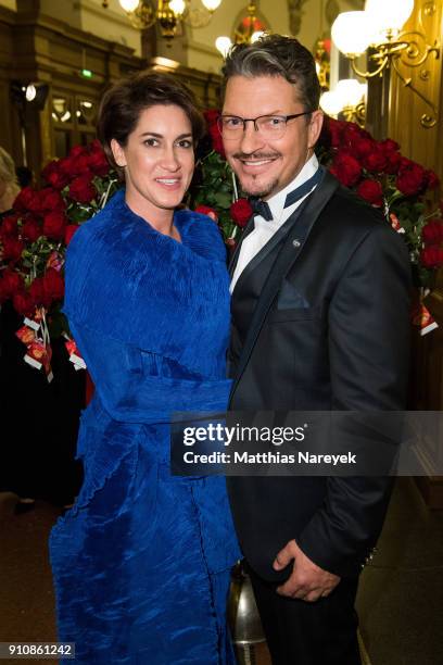 Hardy Krueger Jr. And his new partner Alice Krueger during the Semper Opera Ball 2018 at Semperoper on January 26, 2018 in Dresden, Germany.