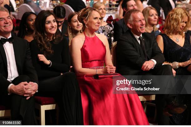 Johannes B. Kerner's girlfriend Laura Schilling, Anke Stadler, wife of Sigmar Gabriel and Johannes B. Kerner, Veronica Ferres during the Semper Opera...