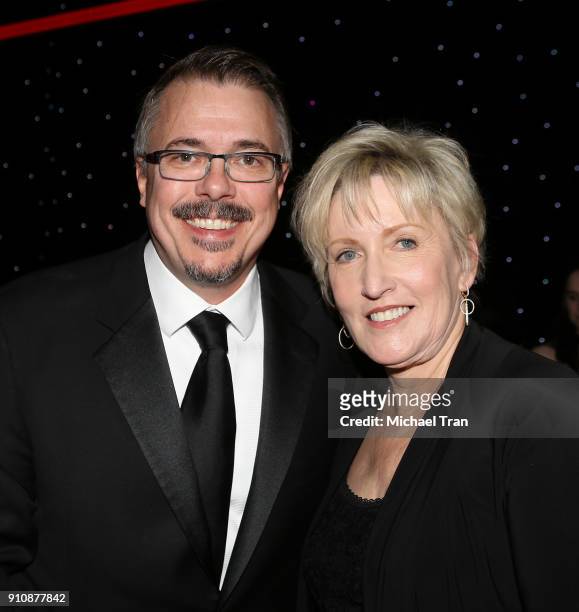 Vince Gilligan and Holly Rice attend the 68th Annual ACE Eddie Awards held at The Beverly Hilton Hotel on January 26, 2018 in Beverly Hills,...