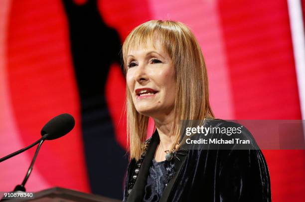Gale Anne Hurd speaks onstage during the 68th Annual ACE Eddie Awards held at The Beverly Hilton Hotel on January 26, 2018 in Beverly Hills,...