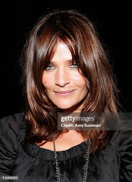 Model Helena Christensen attends the 4th Important Dinner for Women hosted by HM Queen Rania Al Abdullah, Wendi Murdoch and Indra Nooyi at Cipriani...