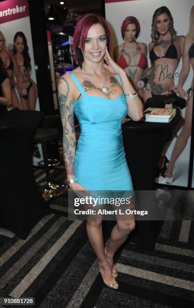 Anna Bell Peaks attends the 2018 AVN Adult Entertainment Expo at the Hard Rock Hotel & Casino on January 26, 2018 in Las Vegas, Nevada.