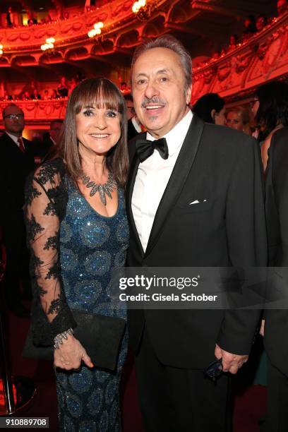 Wolfgang Stumph and his wife Christine Stumph during the Semper Opera Ball 2018 at Semperoper on January 26, 2018 in Dresden, Germany.