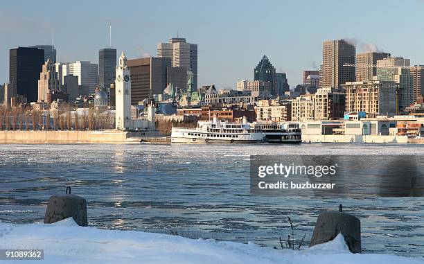 montreal city in winter - buzbuzzer stock pictures, royalty-free photos & images