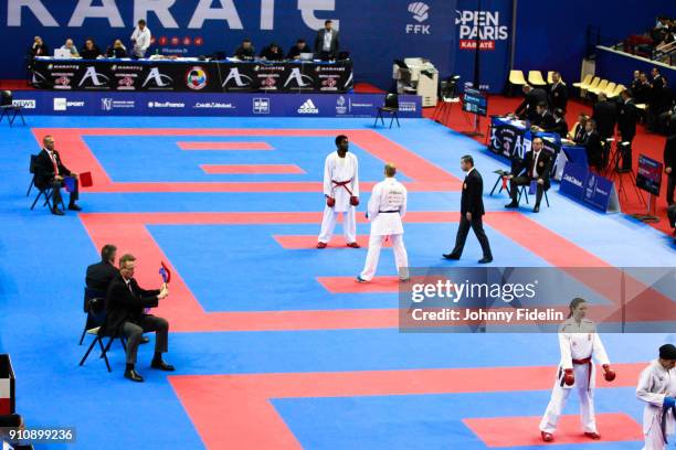 Illustration General View with the logo SFR Sport competes during Open Paris Karate 2018, Day 1, at Stade Pierre de Coubertin on January 26, 2018 in...