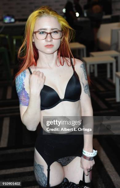 Little Redhead attends the 2018 AVN Adult Entertainment Expo at the Hard Rock Hotel & Casino on January 26, 2018 in Las Vegas, Nevada.