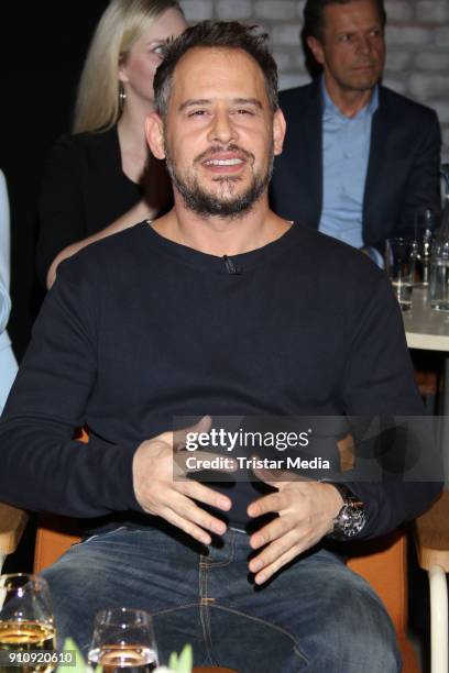 German actor Moritz Bleibtreu during the TV Talk '3 nach 9' on January 26, 2018 in Hamburg, Germany.