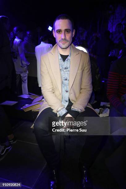 Nono Vazquez attends the Palomo Spain Menswear Fall/Winter 2018-2019 show as part of Paris Fashion Week on January 16, 2018 in Paris, France.
