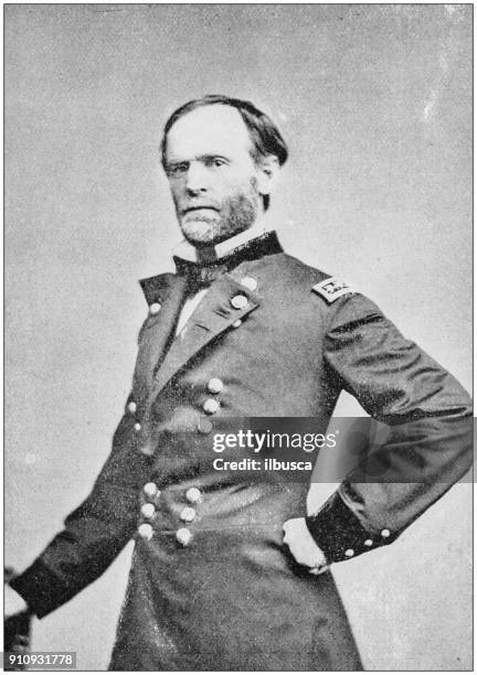 antike fotos von menschen aus der ganzen welt: general sherman - general stock-grafiken, -clipart, -cartoons und -symbole