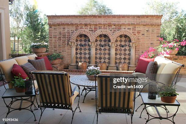 Backyard Entertaining High-Res Stock Photo