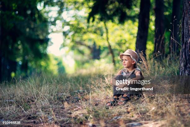 little boy shepherd enjoying sunny day - polish peasant stock pictures, royalty-free photos & images