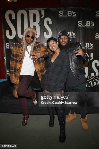 Alex Vaughn and Eric Bellinger attend Eric Bellinger In Concert at S.O.B.'s on January 26, 2018 in New York City.