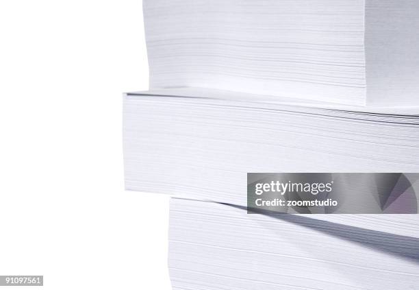 paper stack - ream of paper stock pictures, royalty-free photos & images