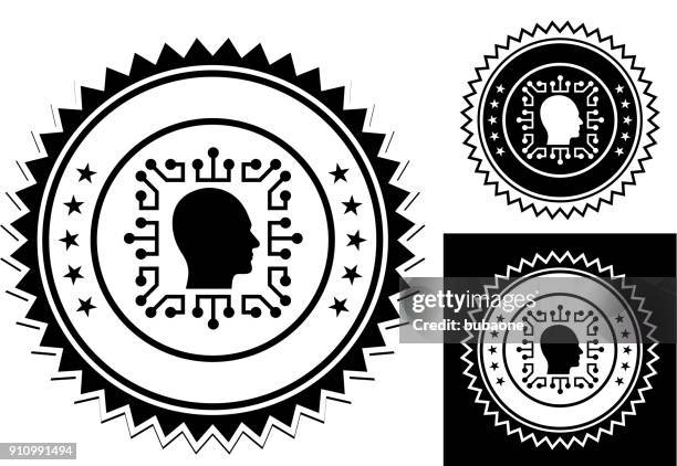 digital human face profile. - laurel hardware stock illustrations