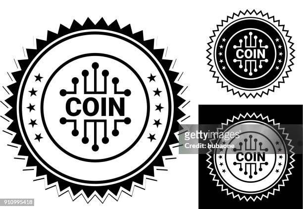 block chain digital currency coin. - laurel hardware stock illustrations