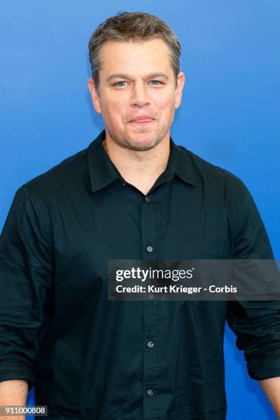 Matt Damon attends the 'Downsizing' photocall during the 74th Venice Film Festival on August 30, 2017 in Venice, Italy. EDITORS NOTE: Image has been...