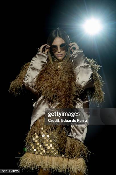 Singer Brisa Fenoy walks the runway at the Malne show during the Mercedes-Benz Fashion Week Madrid Autumn/Winter 2018-19 at Ifema on January 27, 2018...