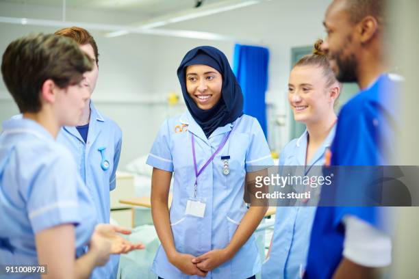 young relaxed nursing students