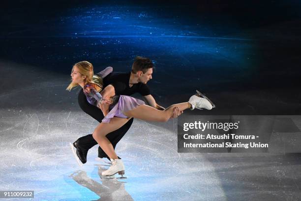 Ekaterina Alexandrovsakaya and Harley Windsor of Australia perform their routine in the exhibition during day four of the Four Continents Figure...